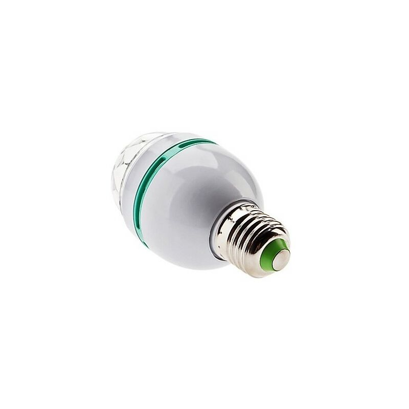 AMPOULE LED MULTICOLORE RGB DOUILLE E27 3WATT LUMIÈRE LED ROTATIVE