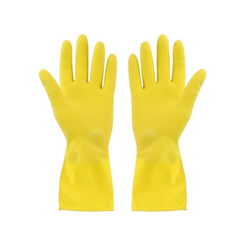Gants ménage latex taille *XL* couleur jaune/ paire