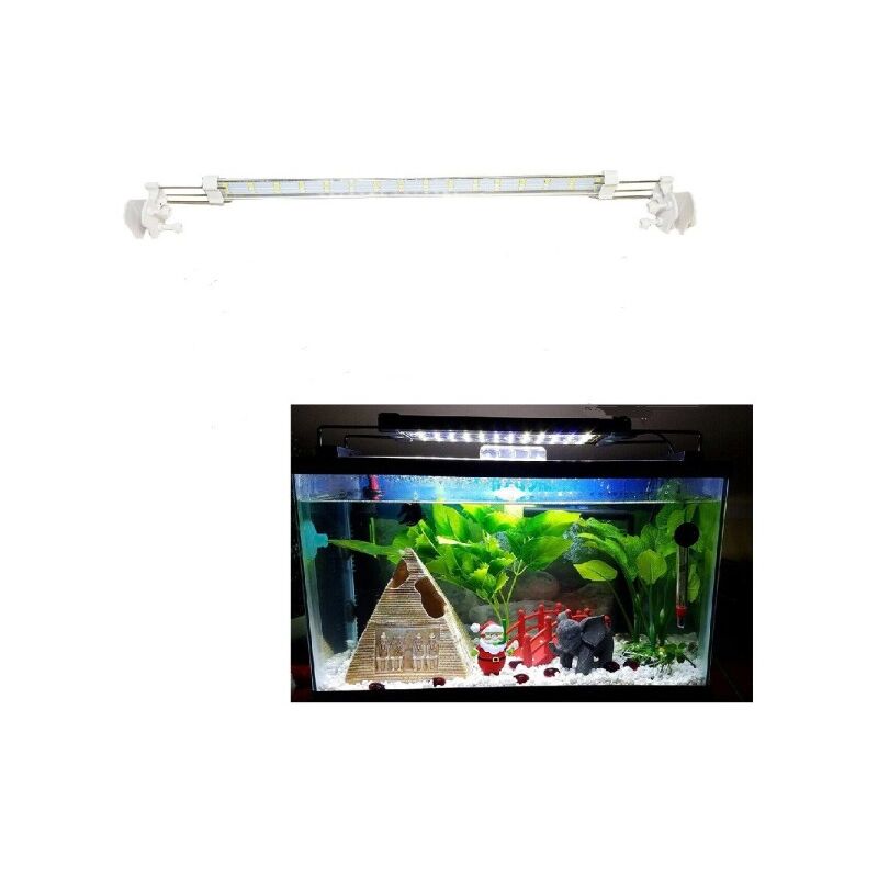 Rampe LED Aquarium avec Télécommande, 24W 45cm Éclairage Réglables