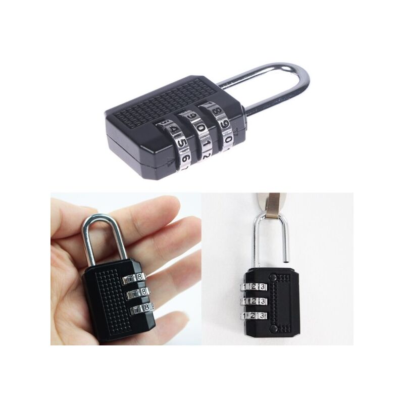 Mini cadenas de sécurité avec code à 3 chiffres et mot de passe,  coffre-fort de voyage, cadenas à bagages, cadenas de salle de sport -  AliExpress