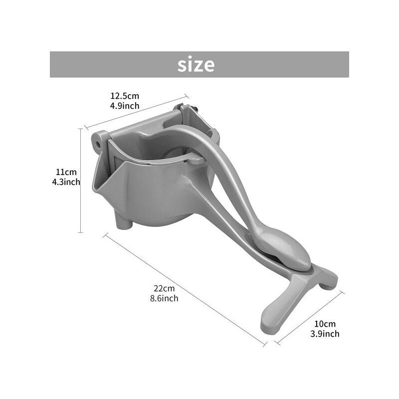 Eosnow Presse-agrumes manuel à levier en acier inoxydable 304, presse-fruits  pressé à la main