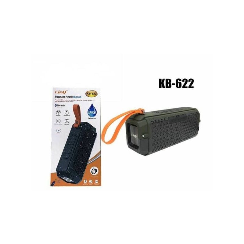 Enceinte Haut-parleur Bluetooth étanche IPX6 avec radio FM/carte