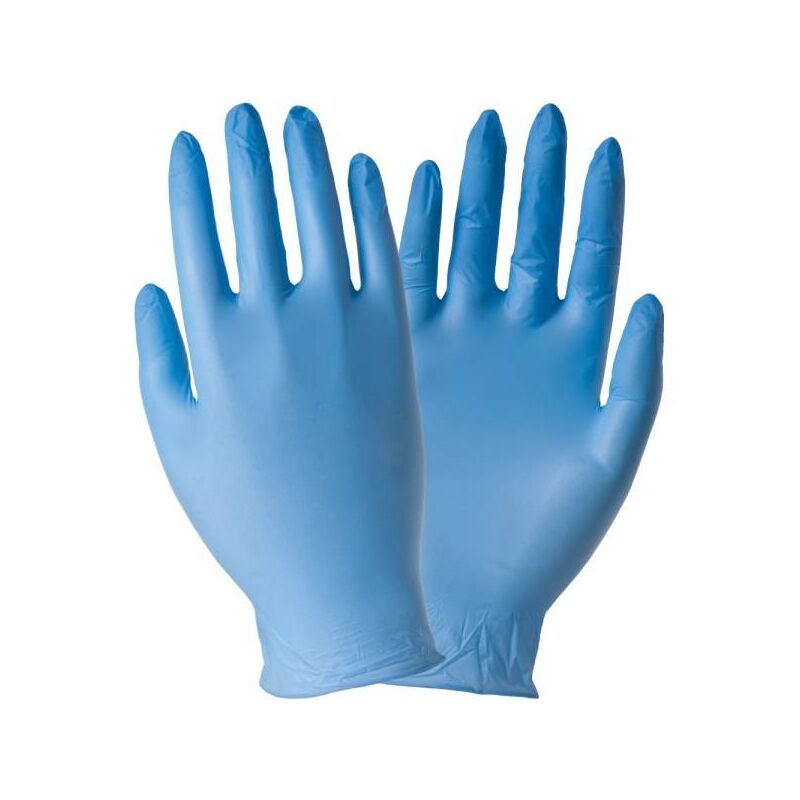 Gants en nitrile jetables bleu, tailles disponibles S M L XL