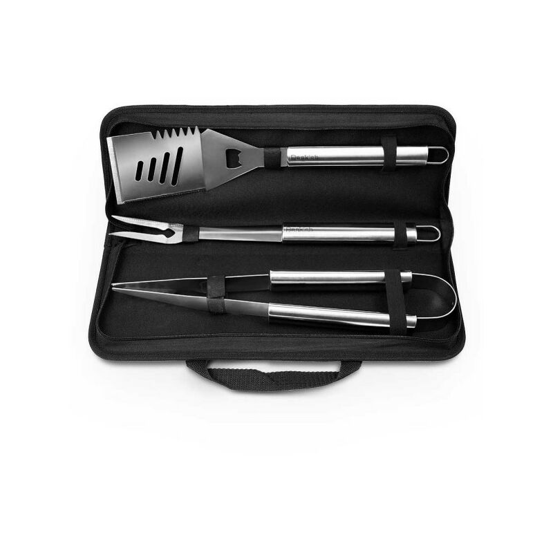 Set 3 ustensiles pour barbecue marron en manche bois + inox - L'Incroyable