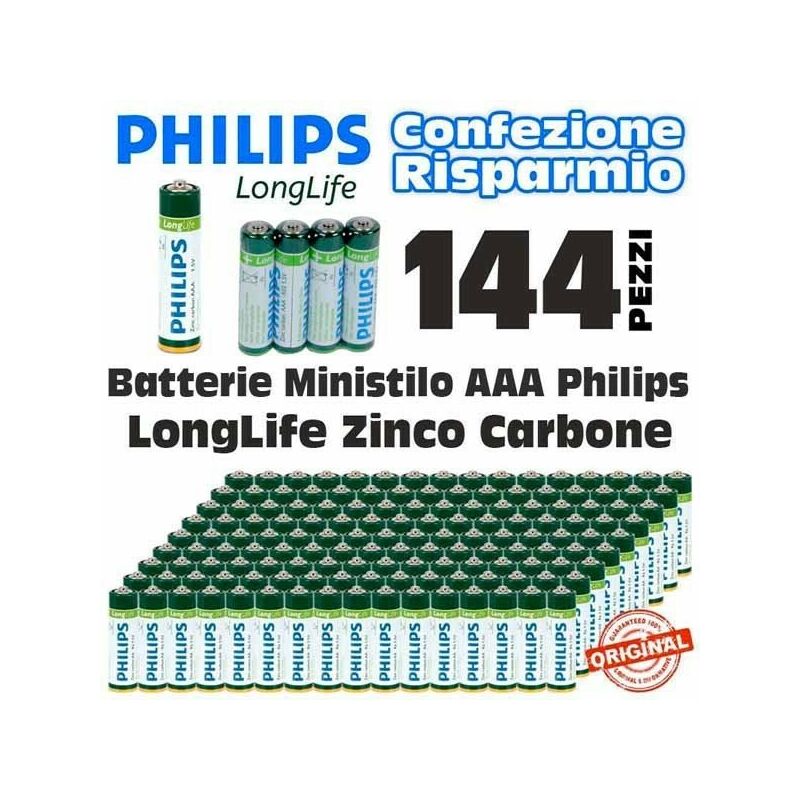 PILA ALKALINA PHILLIPS D - LR20 1,5V (BLISTER 2 unid.) Ø34,2x61,5mm