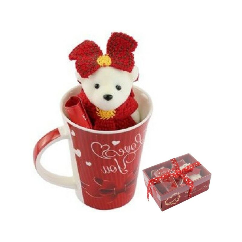 Mug Avec Ours En Peluche Pour Cadeau Saint Valentin Femme