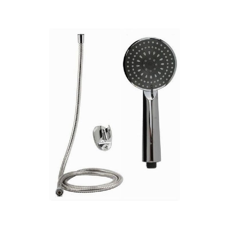 Kit De Douche A Main Pomme De Douche Multijet Tuyau De Bain 1.8m Support 69108
