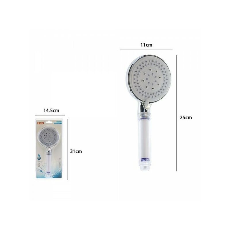 Ensemble pomme douche 2p rond multijet