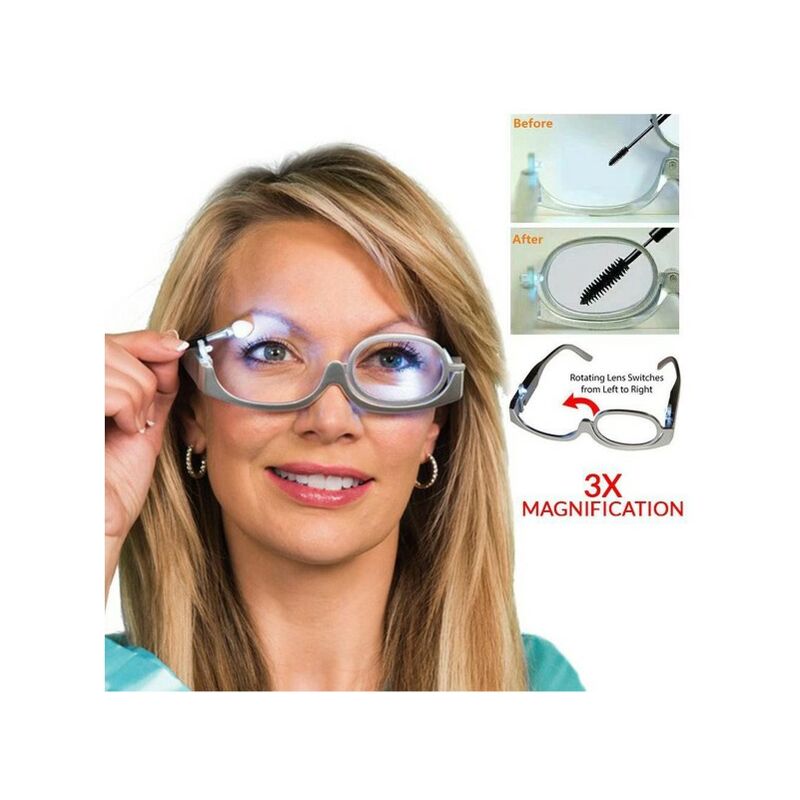 Lunettes Grossissantes De Maquillage Avec Lumi re Led Lat rale