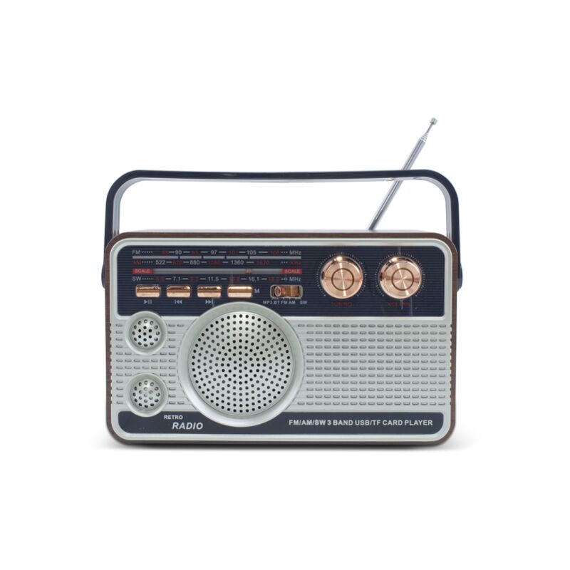 CCYKXA Radio Portable Petit Poste Radio Argent FM/AM (MW), Bouton