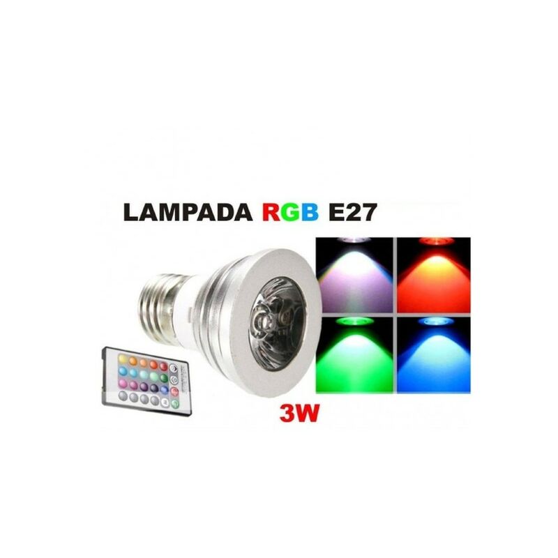 Ampoule Disco Led Rgb E27 3w Multicolore Rotation 360° Ø8x13cm Edm