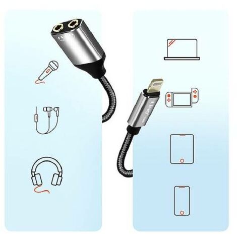 Rallonge Jack Audio en Nylon Tressé Rallonge Adaptateur Jack 3.5mm Mâle  vers Femelle Noir Câble Extension Audio Stéréo Compatible avec Casque  Écouteur Enceinte PS5 (2M)