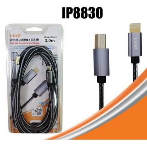 Câble MIDI USB B pour Instruments 1.8M, Câble USB A vers USB B