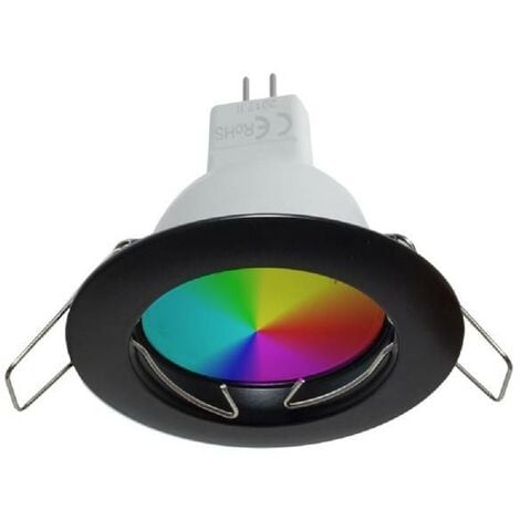 Ampoule LED 6W dimmable spot RGB 3000K GU10 230V LED RGBW télécommande IR  chromothérapie