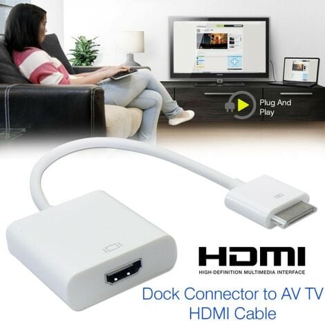 HDMI DOCK CABLE ADAPTER POUR IPHONE IPAD ÉCRAN FILM MIROIR TV