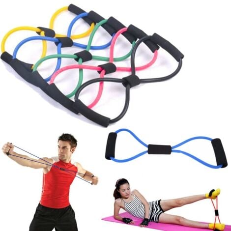 3pcs figure 8 forme bande de résistance, Yoga Pilates squat, entraînement  musculaire extenseur de fitness bande