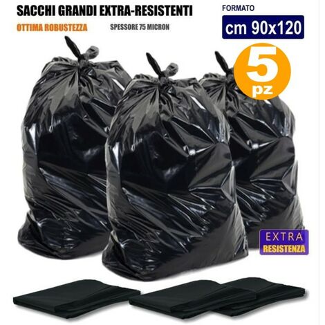 Sac poubelle noir 150L vendu par carton de 100 pièces
