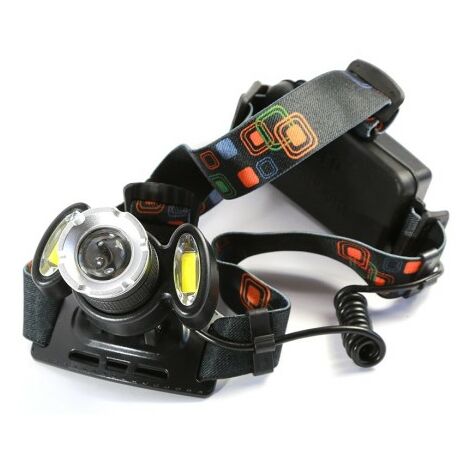 Lampe frontale 3 LED blanches + 1 CREE - Rechargeable