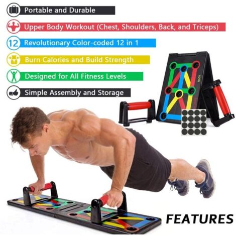 Planche à pompes pliable avec élastiques - HOME FIT TRAINING