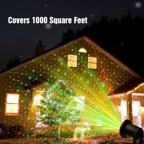 Projecteur laser de Noël, décorations de Noël, lumières laser à 8