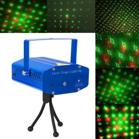 Mini lumière Disco DJ LED, projecteur de scène rouge bleu vert