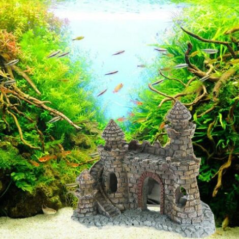 Décoration pour aquarium en forme de tonneau cassé en résine - Décoration  marine - Tronc d'arbre - Grotte en bois flotté - Décoration pour aquarium :  : Animalerie