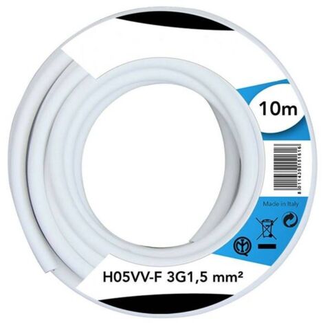Câble domestique souple H05VVF 3G1,5 gris - Ø 9.4 - vendu en