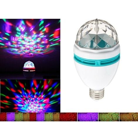 Ampoule LED E27 3x2W RGB avec Télécommande