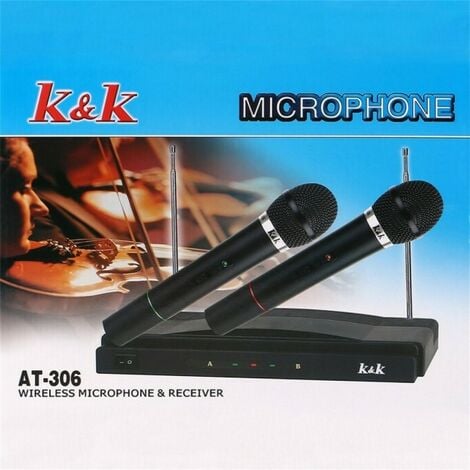 AT-306 KIT DE MICROPHONE SANS FIL PROFESSIONNEL AVEC COMMANDE VHF