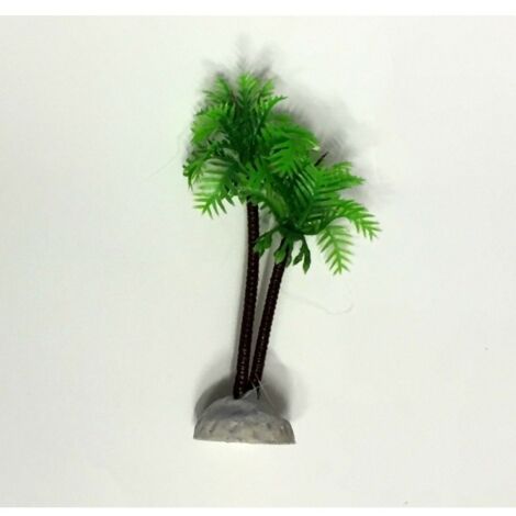 Plante 9,5 Cm Décoration Artificelle Pour Aquarium Petit Palmier Vert
