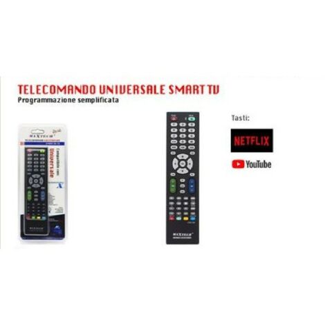 TÉLÉCOMMANDE UNIVERSELLE DE REMPLACEMENT SMART TV / TV FACILE À PROGRAMMER  COM-T004