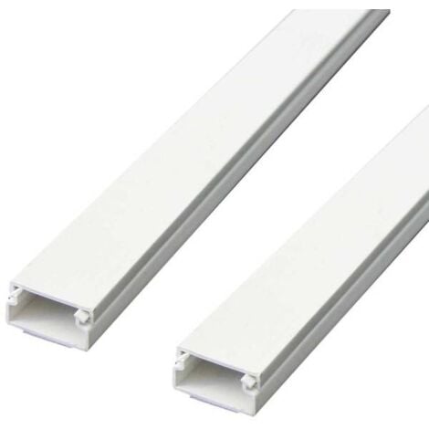 REHAU - Goulotte électrique adhésive LE - PVC blanc - 10x10 mm - L. 2 m