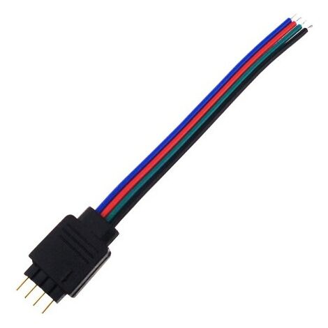Connecteur souple 4 pins 90° pour Strips LED RGB
