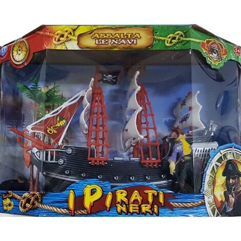 Playmobil bateau pirate noir