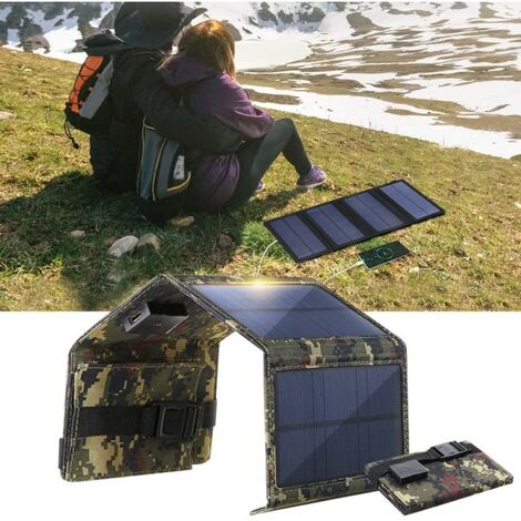 Panneau solaire pliable 45W, charge rapide USB-C PD, chargeur portable  camping