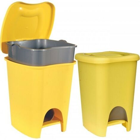 Art Plast Meuble poubelle pour tri sélectif en résine plastique pour  extérieur et intérieur (3 conteneurs)