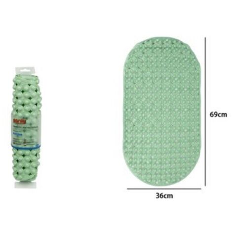 Tapis de bain antidérapant Tapis de sol avec trou de drainage Tapis de baignoire  Tapis de douche avec 118 ventouses, 40 x 63 cm, 15,6 x 24,5 pouces Couleurs  délicieuses (vert)