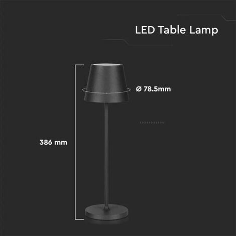 LAMPE DE TABLE LED SANS FIL BLANC DIMMABLE TOUCH WARM WHITE LIGHT 2 W