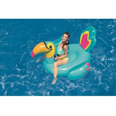 Bouee Geante XXL Chevauchable Toucan Gonflable Piscine Plage