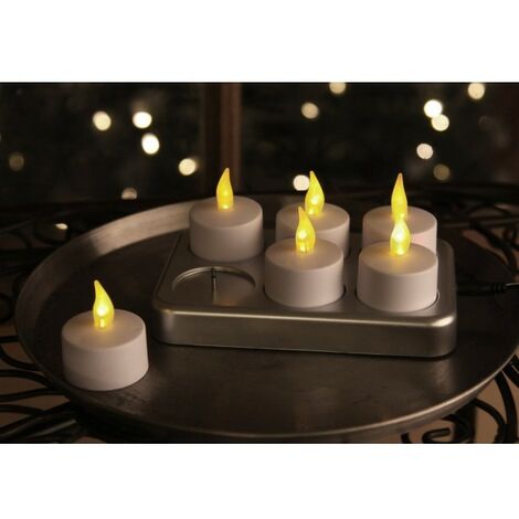 KIT Bougies Bougies à flamme vacillante LED avec piles incluses