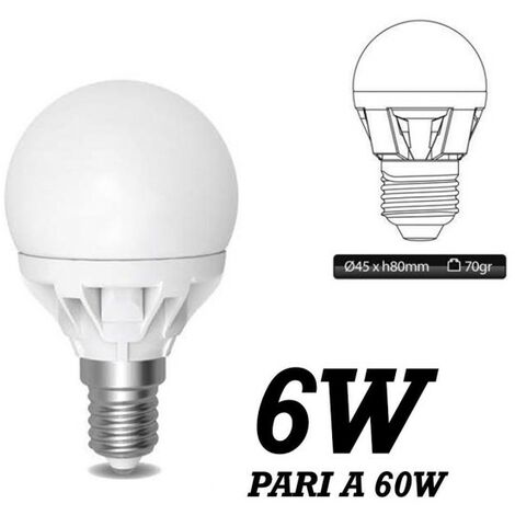 Ampoule LED Dimmable E14 6W 490lm G45 - Blanc Chaud 3000K