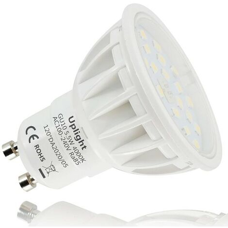 6 spots LED GU10 1,5 W 120 lm blanc chaud, LED SMD