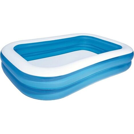 PISCINE GONFLABLE FAMILLE RECTANGULAIRE AVEC 2 ANNEAUX 262X175X51CM 54006  POUR ENFANTS