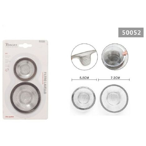 SET 2 PCS FILTRE ÉVIER Ø 7.2/5,5CM POUR CUISINE SALLE DE BAIN