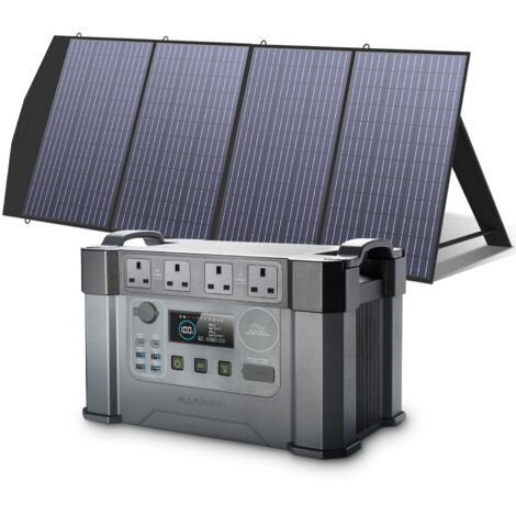 ALLPOWERS S2000 Pro MPPT Solar Generator with 1 200W Folable Solar Panel Included, 2400W 1500wh Portable Power Station, Solar Mobile Battery Pack for Outdoor RV Camping, Home Emergency, Travel (1/5)