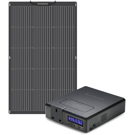 Power Station Solar Generator AC Power Bank 200W 154Wh with 100 W Monocrystalline Solar Panel for Outdoors Camping Travel Emergency Allpowers S200
