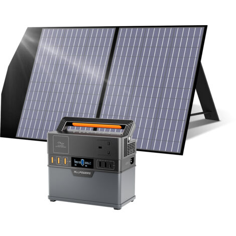 ALLPOWERS S300 PLUS 288Wh/300W Portable Power Station with 1 x 100W Foldable Solar Panel, Lithium Backup Power Supply for Outdoor Camping and Fishing (1/5)