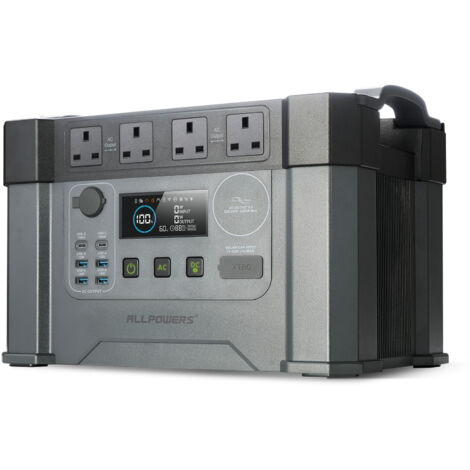 ALLPOWERS S2000 Pro Solar Generator, 4 2400W AC Outlets, 1451Wh Battery Capacity, UPS Function, MPPT Portable Power Station for Outdoor Camping, Home Backup, Power Outage
