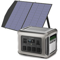 Portable Power Station, Solar Generator 2016Wh LiFePO4 with 100W Solar Panel for RV, Home Backup, Emergency, Outdoor Camping Allpowers R2500