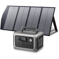 ALLPOWERS R600 600W Portable Power Station, 299Wh LiFeP04 Battery, Solar Generator with 140W Foldable Solar Panel Included for Outdoor Camping Travel Fishing Emergency Power Supply Backup